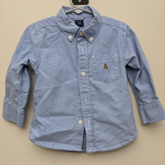 BabyGap Brannan Bear Blue Button Up - EUC - 18-24m - Picture 1 of 5